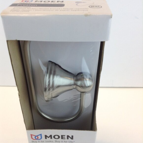 MOEN "Preston" DN8408BN Brushed Nickel Toilet Paper Holder - Picture 3 of 10